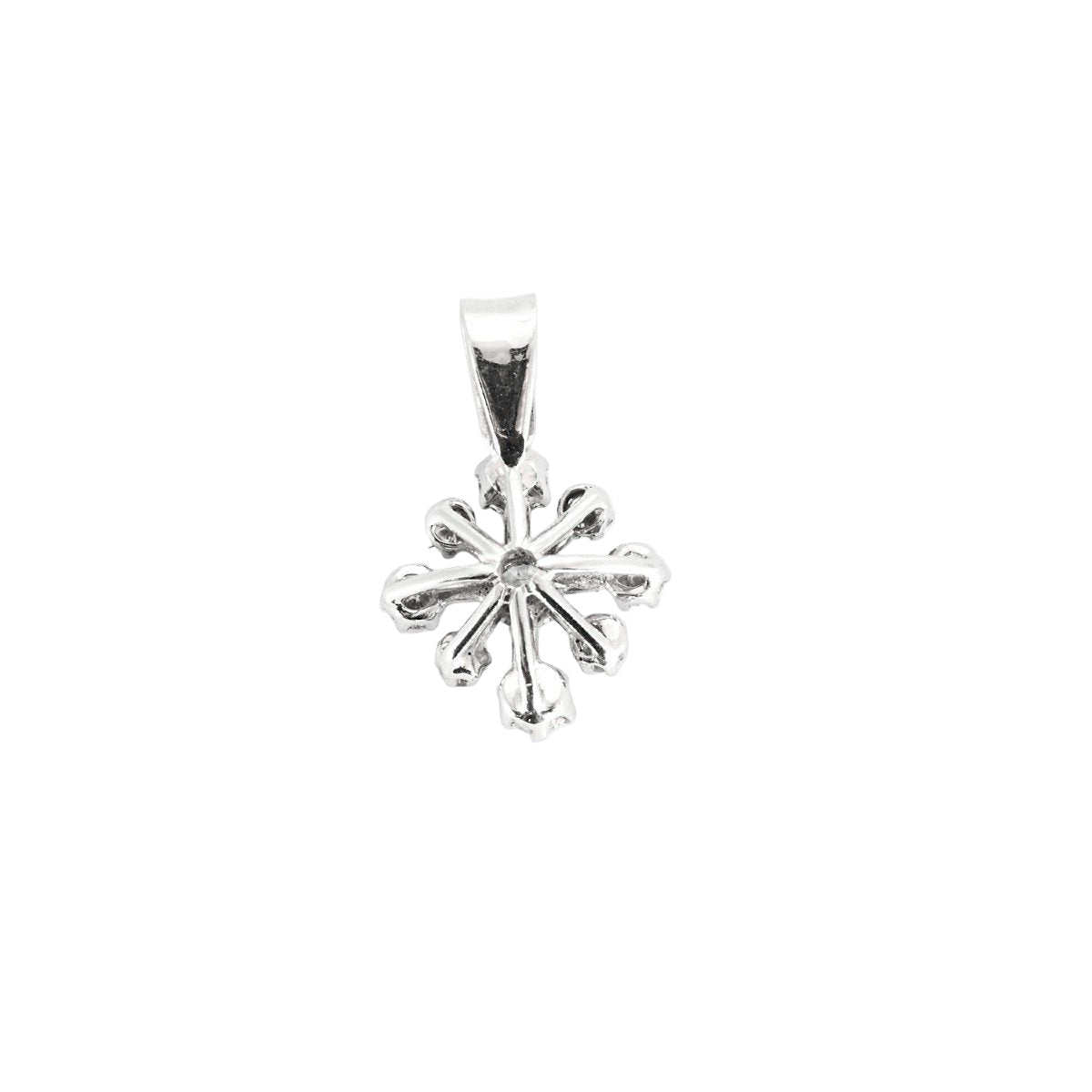 Pendentif Flocon de neige en or blanc et diamants - Castafiore