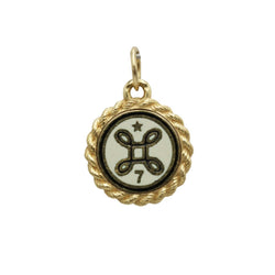 Pendentif FOUNDRAE "True Love Knot" en or jaune et émail - Castafiore