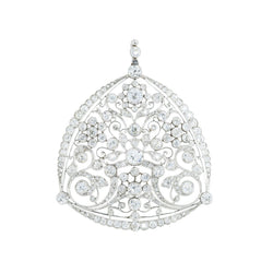 Pendentif GEORGES AUCOC en platine et diamants - Castafiore