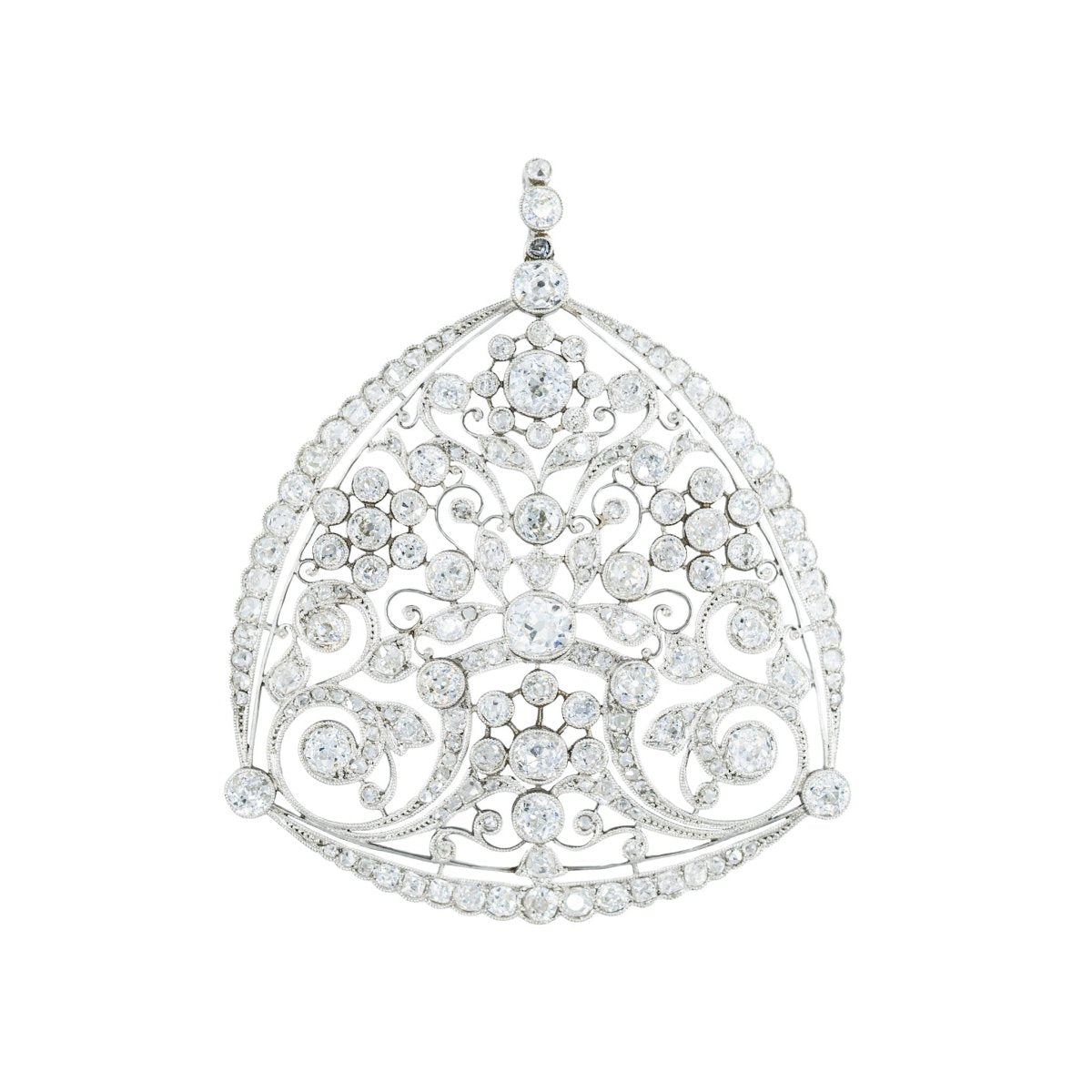 Pendentif GEORGES AUCOC en platine et diamants - Castafiore
