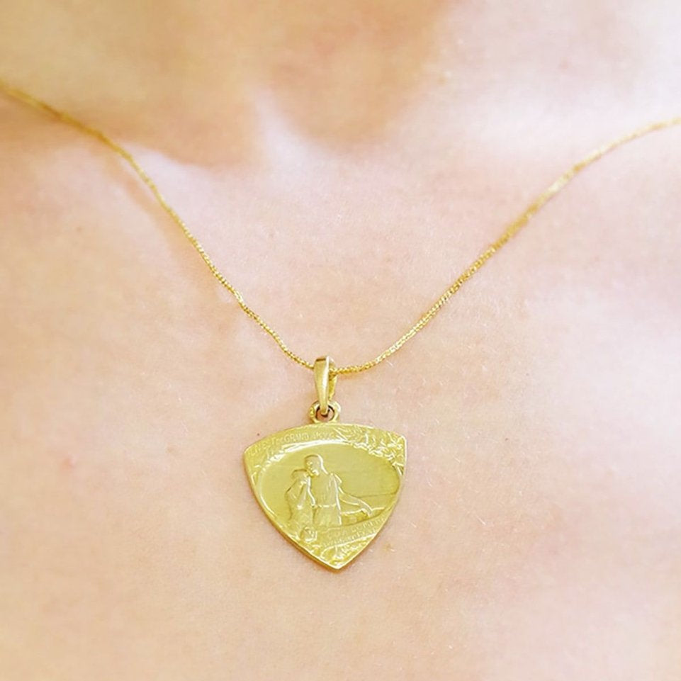 Pendentif Grand Amour Art Nouveau en or