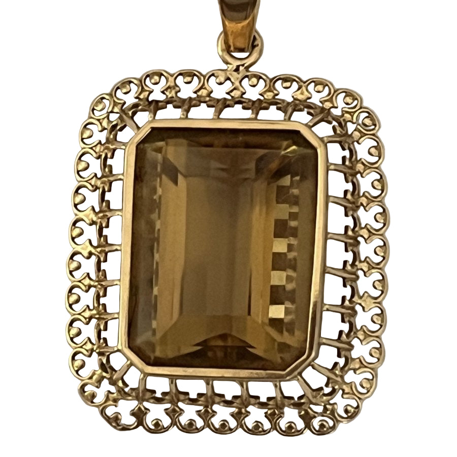 Pendentif Important en or jaune citrine - Castafiore
