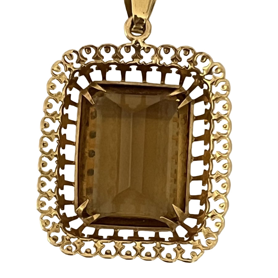 Pendentif Important en or jaune citrine - Castafiore