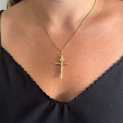 Pendentif INRI Crucifix en or jaune - Castafiore