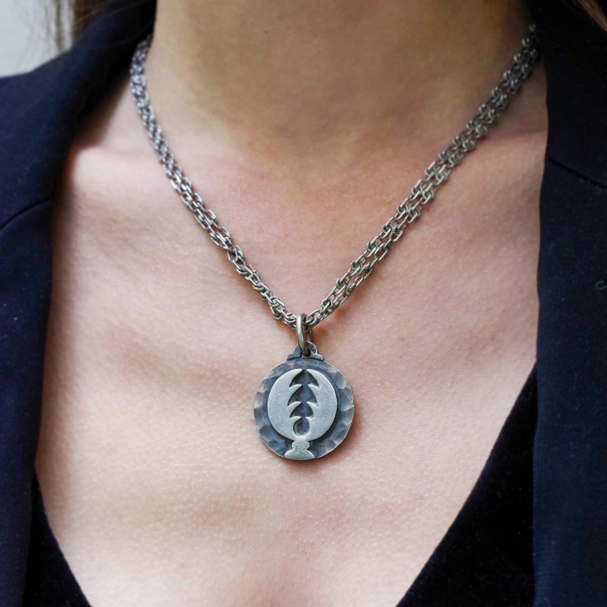 Pendentif JEAN DESPRÉS "Cancer" en argent - Castafiore