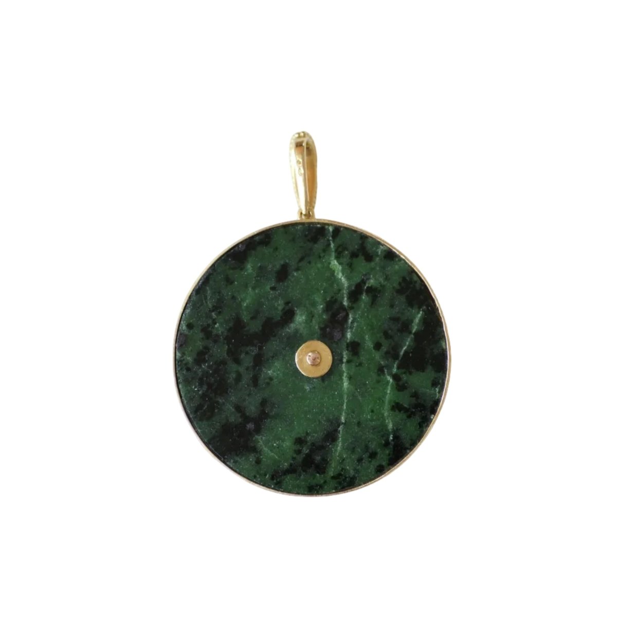 Pendentif JEAN & PIERRE BELLIN en or jaune et jade - Castafiore