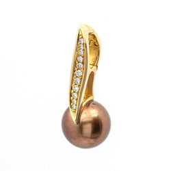 Pendentif LARGÉ Gold, Perle et Diamant - Castafiore