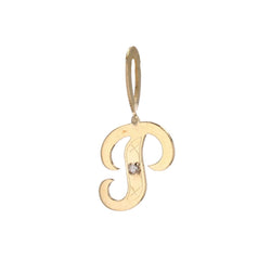 Pendentif lettre P diamant - Castafiore