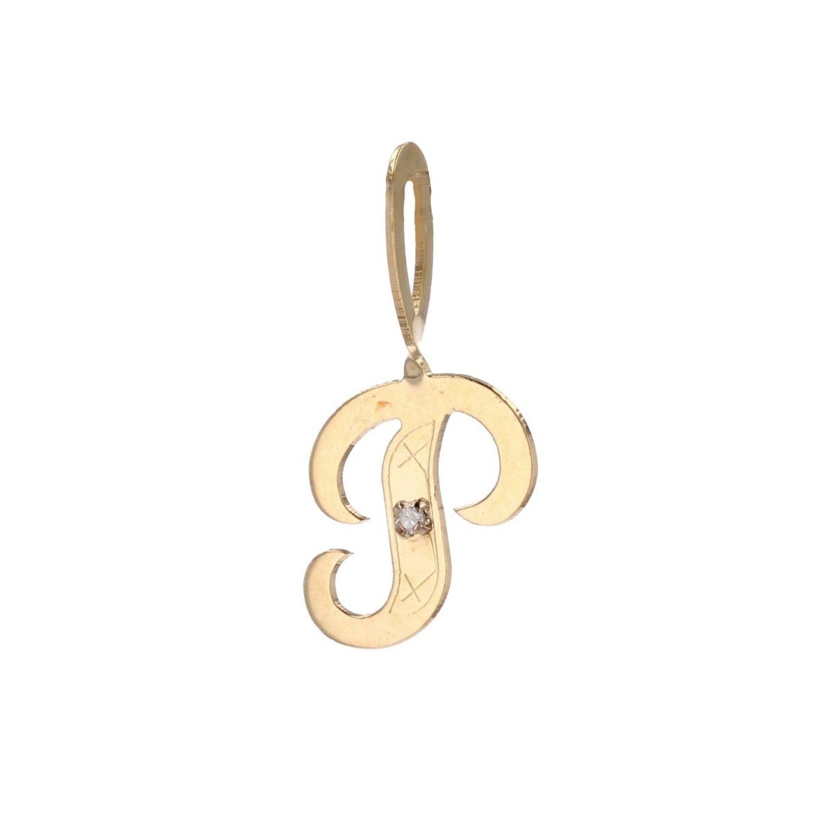 Pendentif lettre P diamant - Castafiore