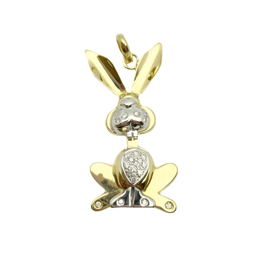 Pendentif LUCIANO SOMENZI en or jaune, or blanc et diamants - Castafiore