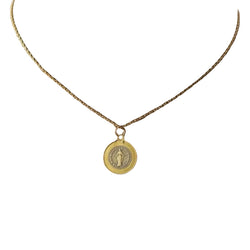 Pendentif médaille biface en or jaune - Castafiore