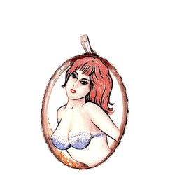 Pendentif Medaillon Pin Up Vintage - Castafiore