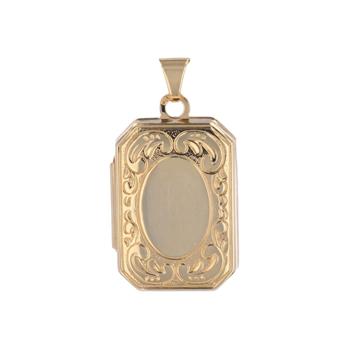 Pendentif MÉDAILLON Rectangulaire en or jaune - Castafiore