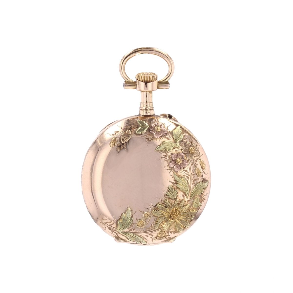 Pendentif MONTRE De col en or rose et or vert - Castafiore
