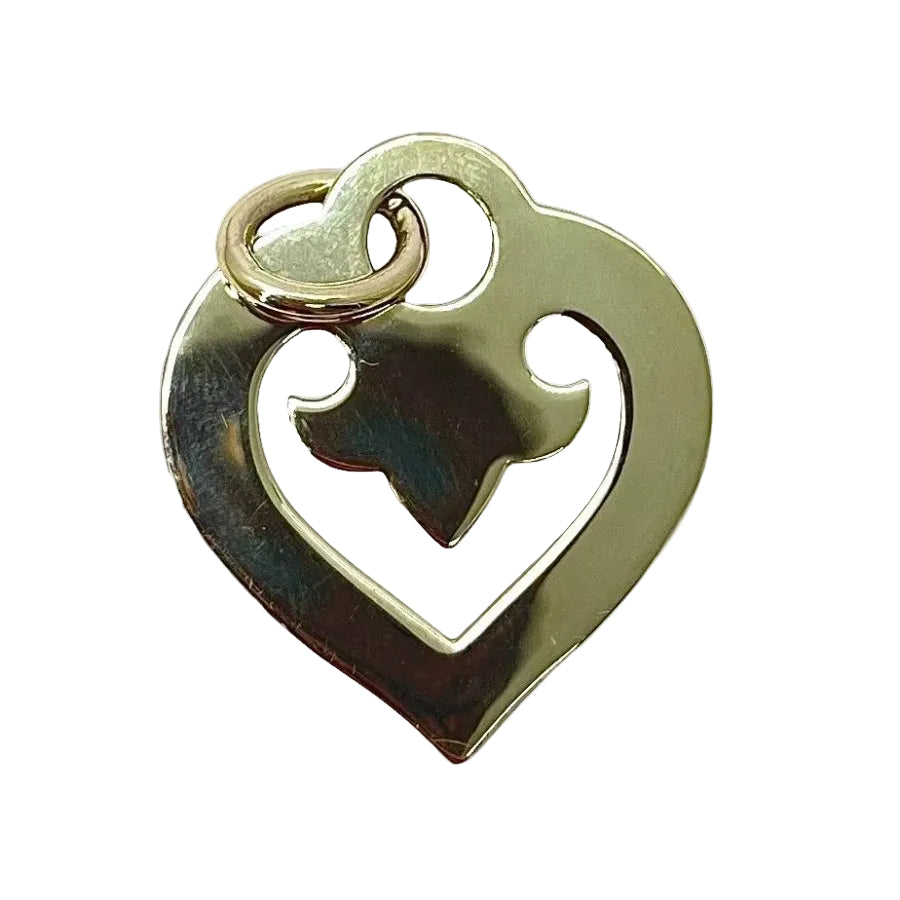 Pendentif OJ PERRIN Coeur en or blanc - Castafiore