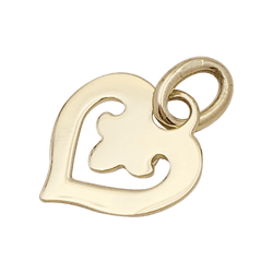 Pendentif O.J.Perrin, "Coeur Légendes", or jaune. - Castafiore