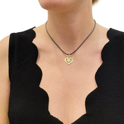 Pendentif O.J.Perrin, "Coeur Légendes", or jaune. - Castafiore