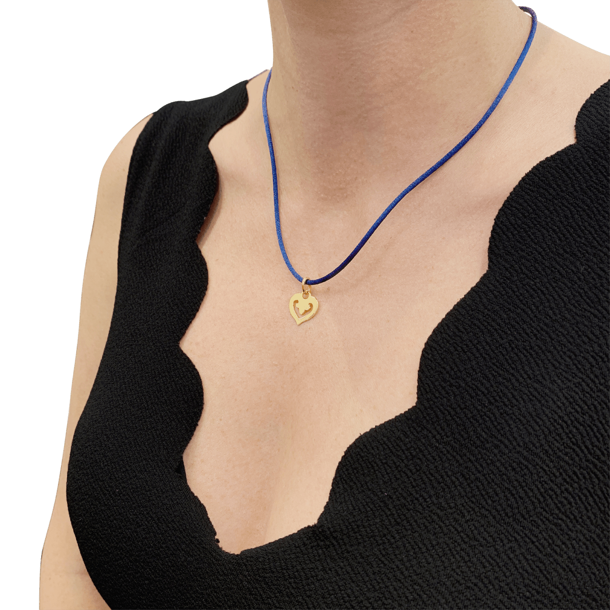 Pendentif O.J.Perrin, "Coeur Légendes", or jaune. - Castafiore