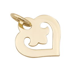 Pendentif O.J.Perrin, "Coeur Légendes", or jaune. - Castafiore