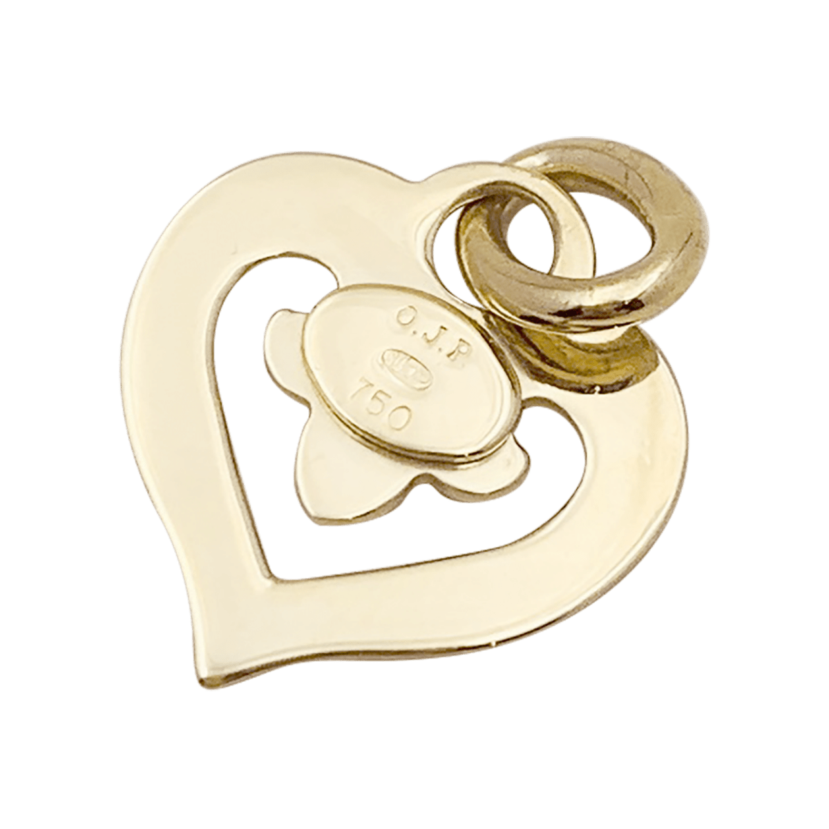 Pendentif O.J.Perrin, "Coeur Légendes", or jaune. - Castafiore