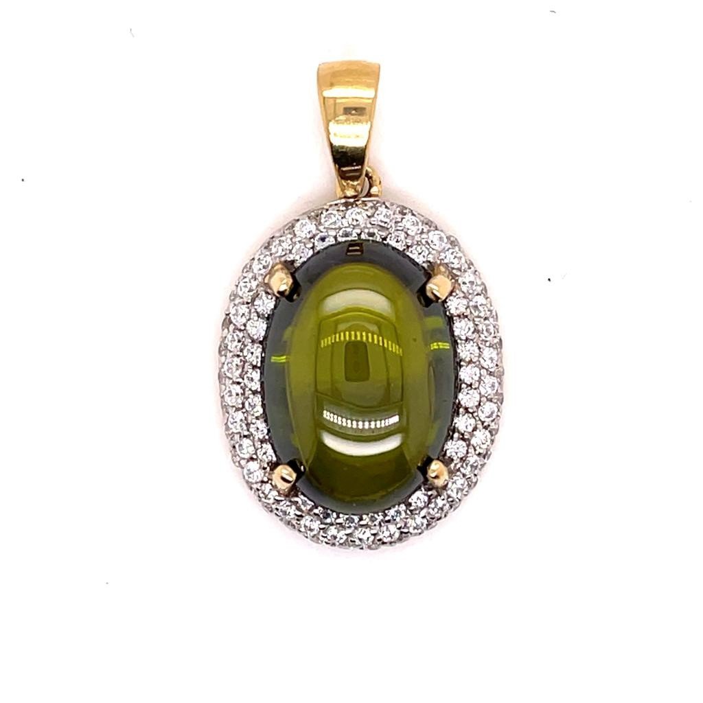 Pendentif Olivine en or jaune - Castafiore