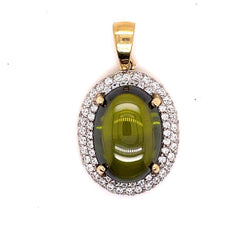 Pendentif Olivine en or jaune - Castafiore
