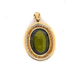 Pendentif Olivine en or jaune - Castafiore