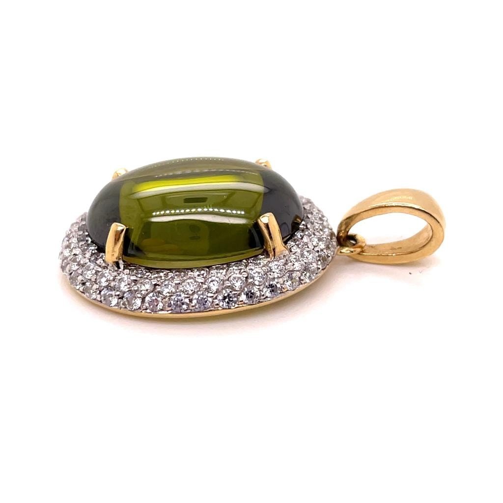 Pendentif Olivine en or jaune - Castafiore