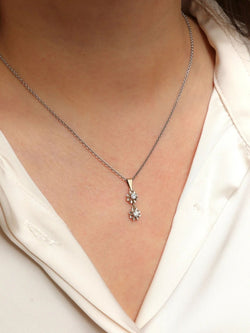 Pendentif or blanc diamants 0,2 ct - Castafiore