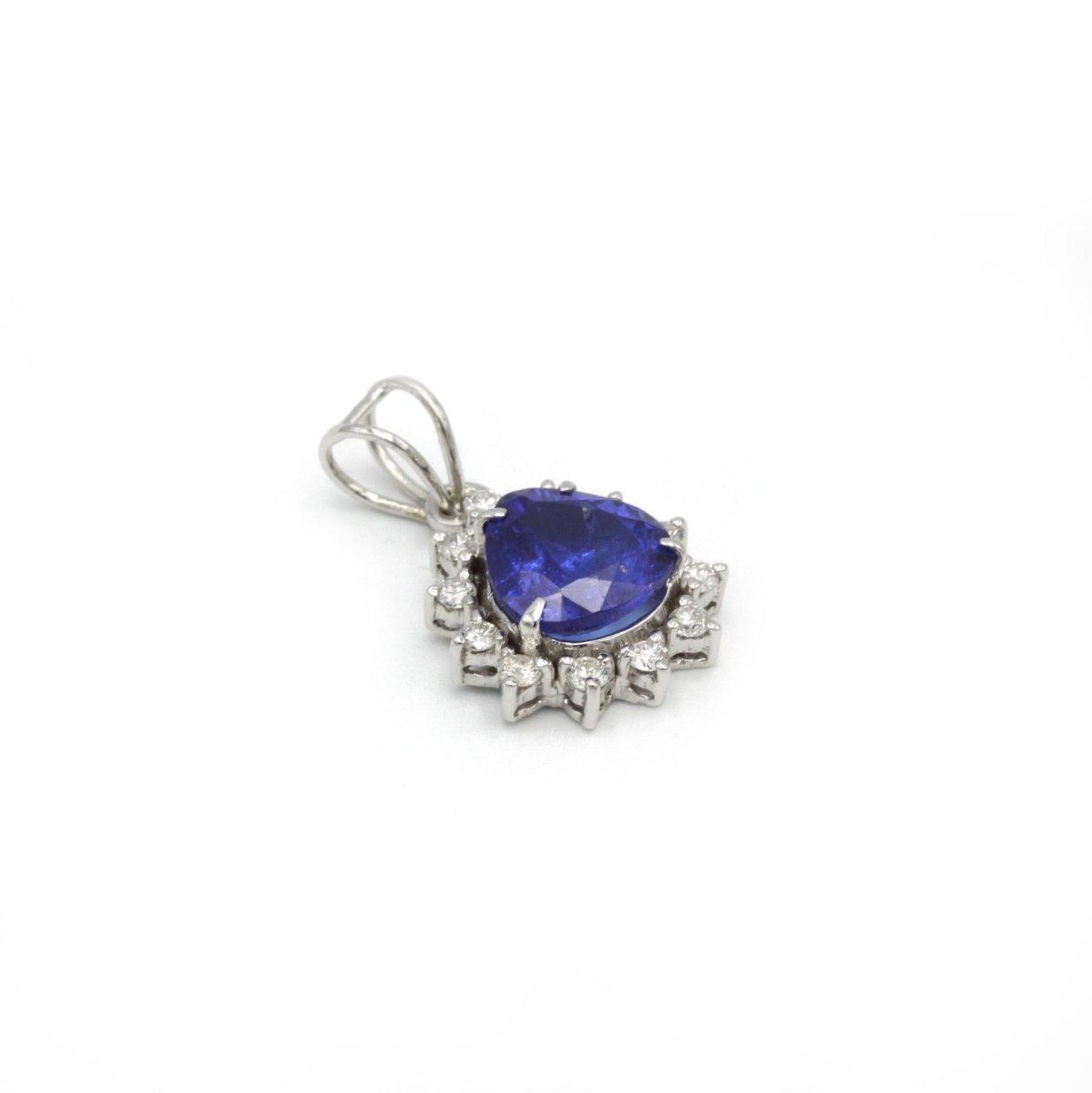 Pendentif - Or blanc, Diamants & Tanzanite - Castafiore