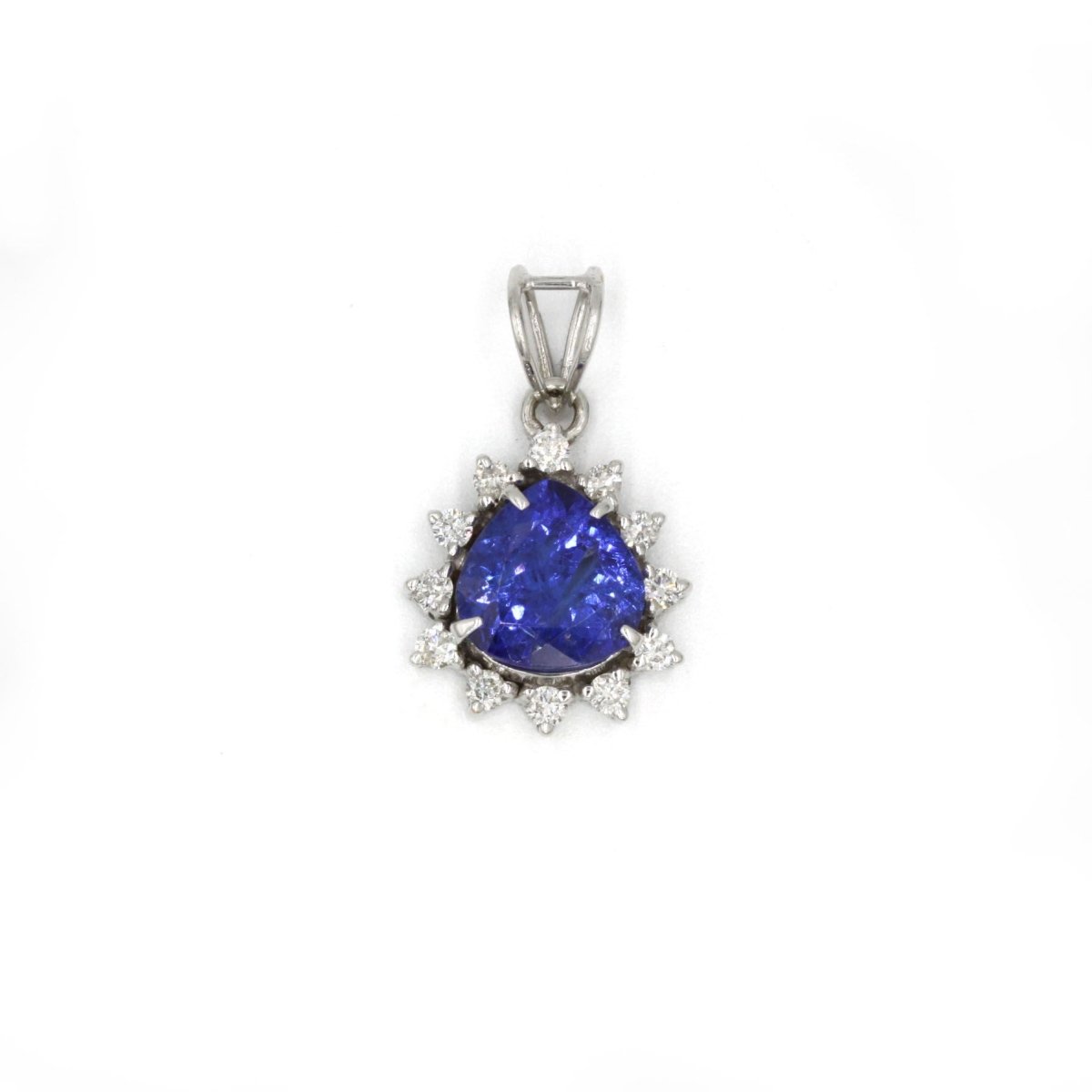 Pendentif - Or blanc, Diamants & Tanzanite - Castafiore