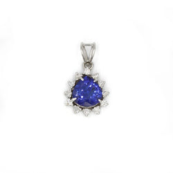 Pendentif - Or blanc, Diamants & Tanzanite - Castafiore