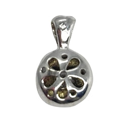 Pendentif or blanc et diamant - Castafiore
