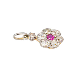 Pendentif Or blanc Rubis - Castafiore