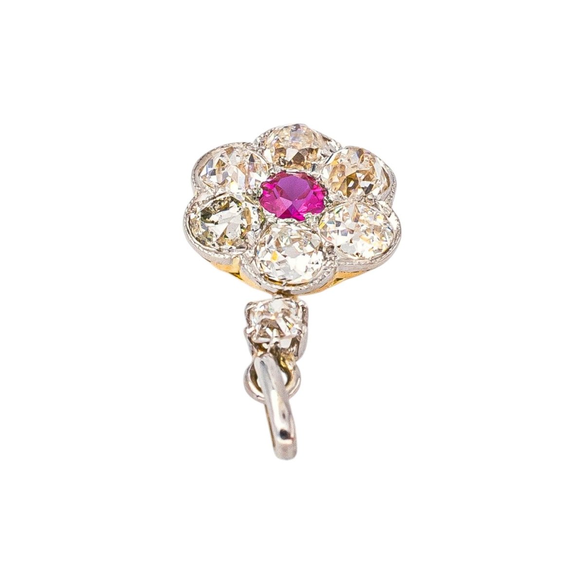 Pendentif Or blanc Rubis - Castafiore