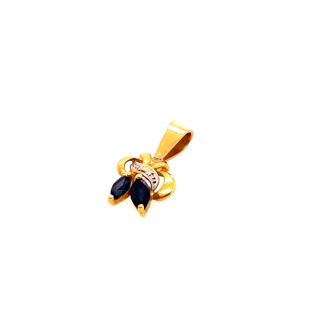 Pendentif Or Jaune Saphir - Castafiore
