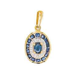 Pendentif Or jaune Saphir - Castafiore
