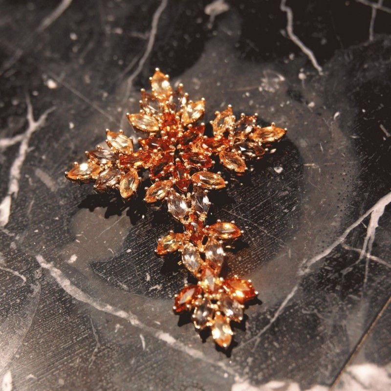 Pendentif or jaune saphirs jaunes - Castafiore