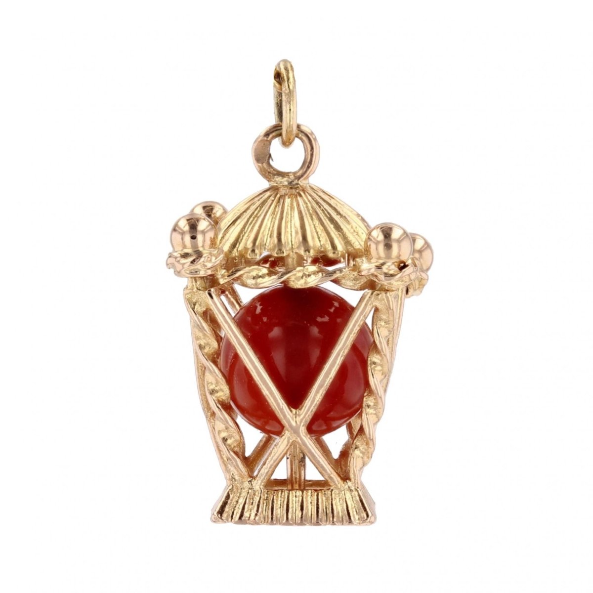 Pendentif or pagode cornaline - Castafiore