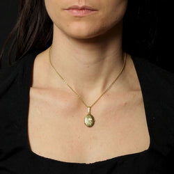 Pendentif ovale en or jaune - Castafiore
