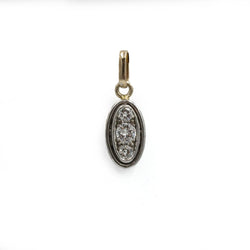 Pendentif Ovale - Or Bi - Colore & Diamants - Castafiore