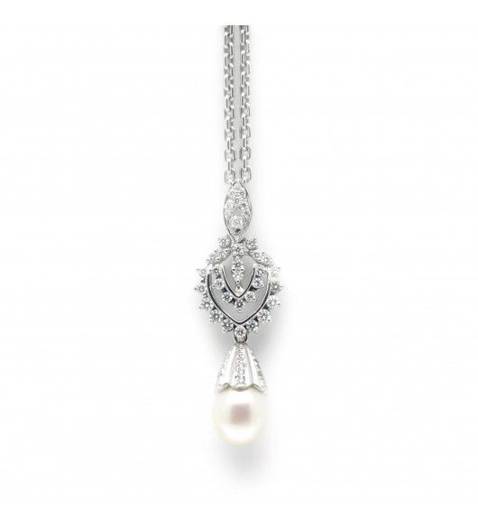 Pendentif - Perle et diamants - Castafiore