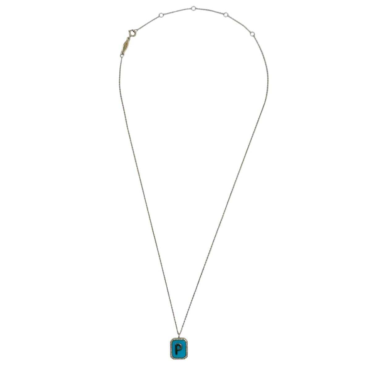 Pendentif PERSÉE en or jaune, turquoise et diamants - Castafiore