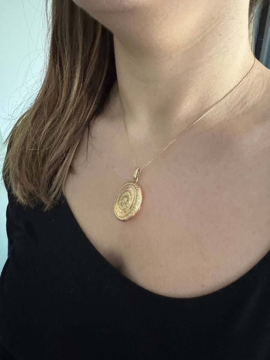 Pendentif Photo En Or Jaune Et Rose - Castafiore