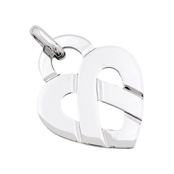 Poiray pendant, "Coeur Entrelacé", white gold.