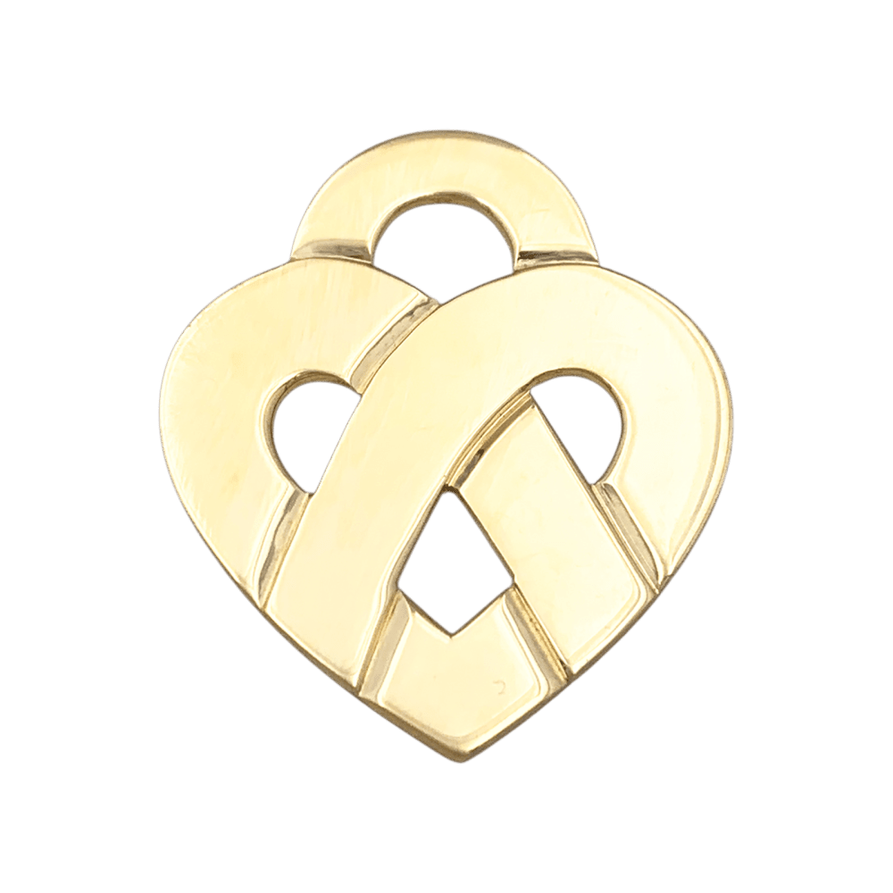 Poiray pendant, "Coeur Entrelacé", yellow gold.