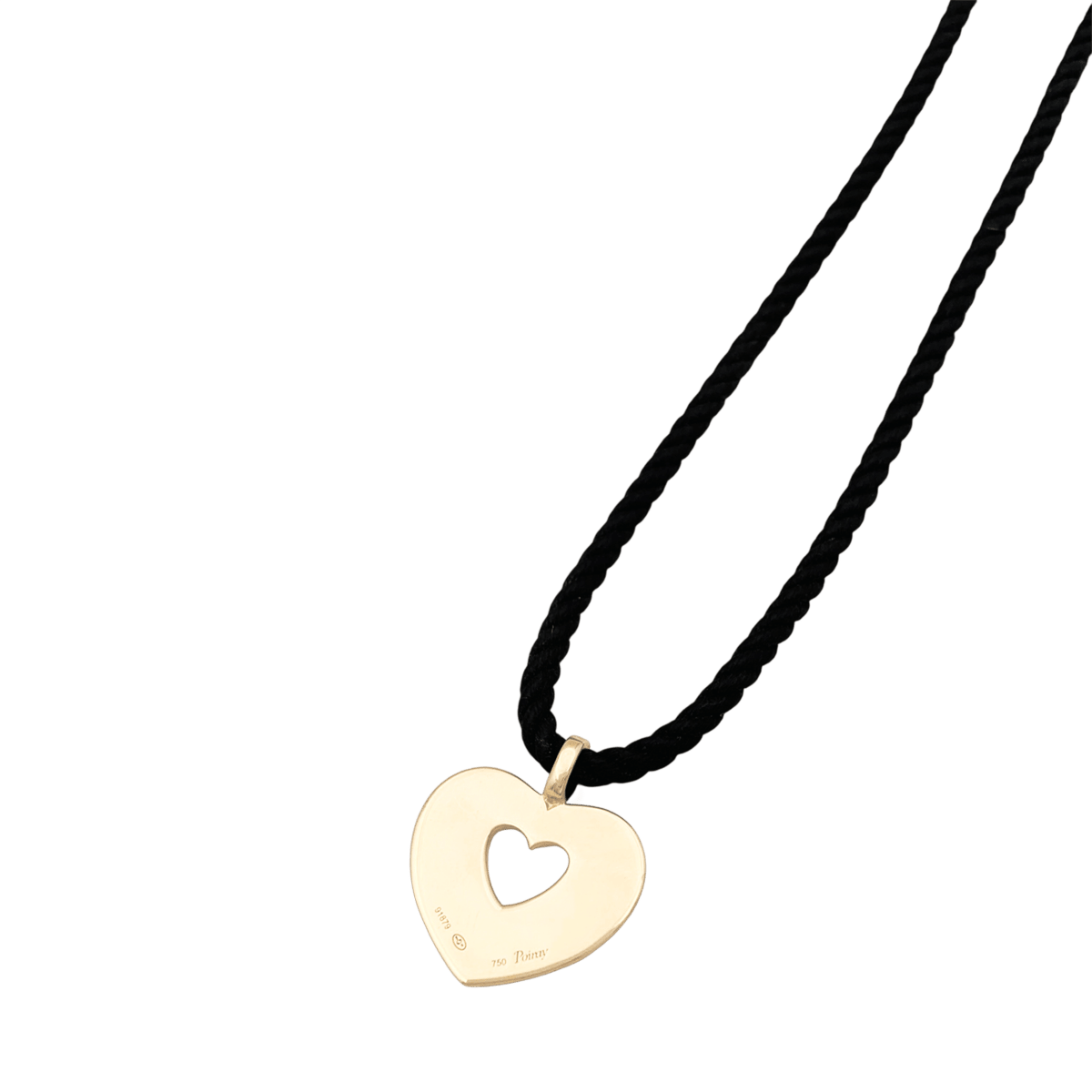 Pendentif POIRAY "Coeur Secret" en or blanc, or jaune et diamants - Castafiore