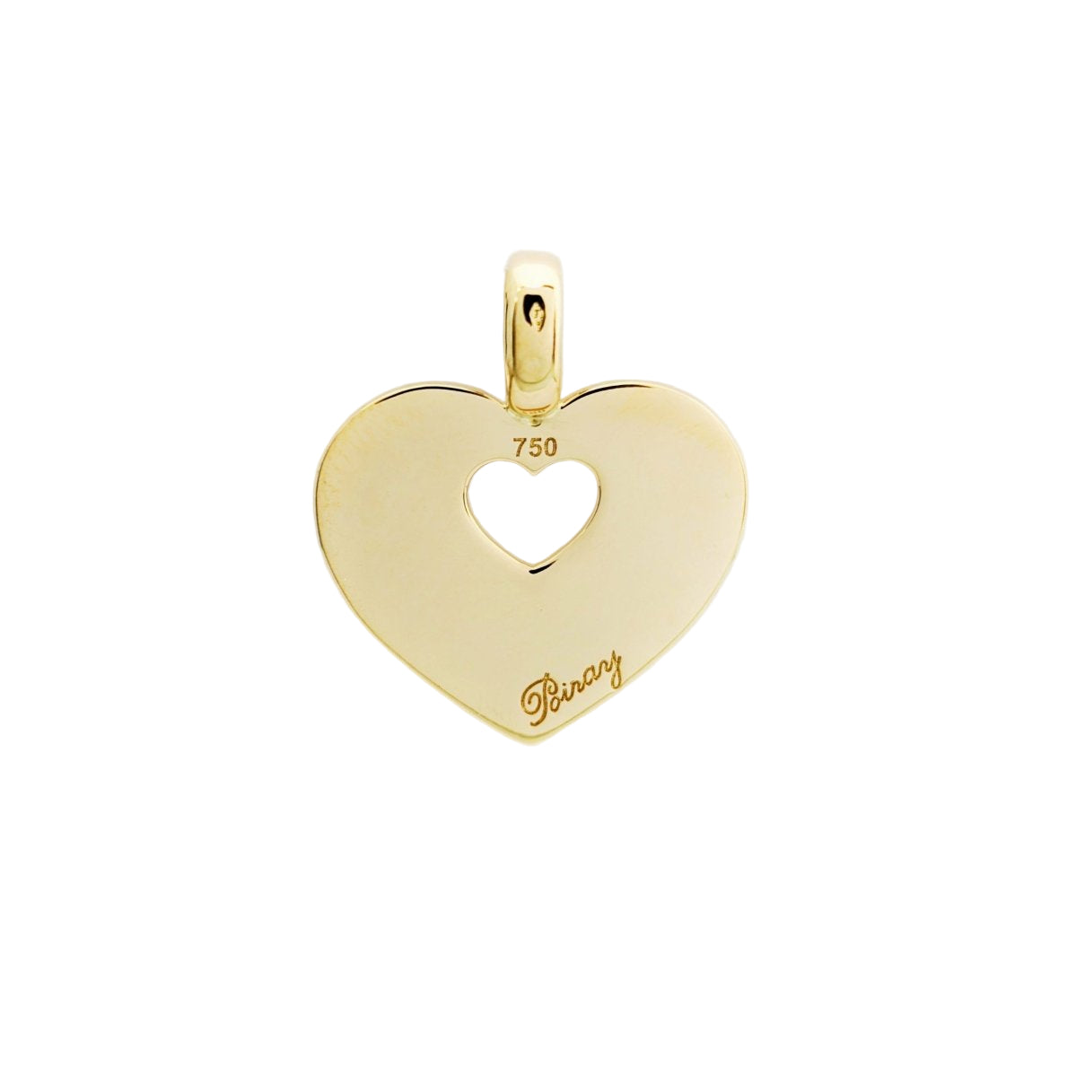 Pendentif Poiray « Coeur Secret » en or jaune 18 carats - Castafiore