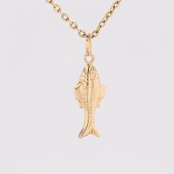 Pendant yellow gold fish