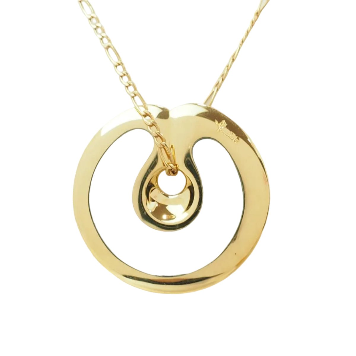 Pendentif POMELLATO "Maori" en or jaune et pâte de verre bleue - Castafiore